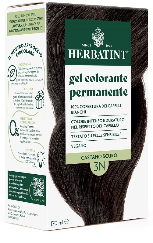 Herbatint 3N Castano Scuro Tinta Permanente per Capelli 170 ml